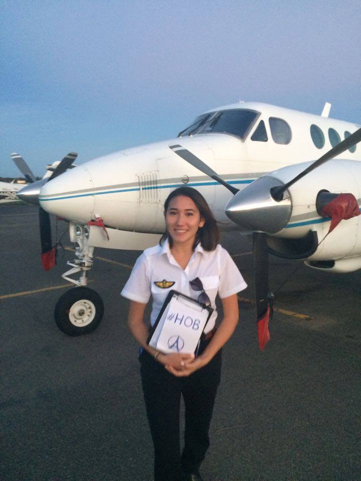Typhaine, a strong woman and a pilot.